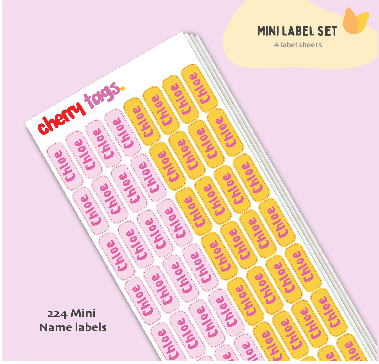 Set of Mini Name Labels