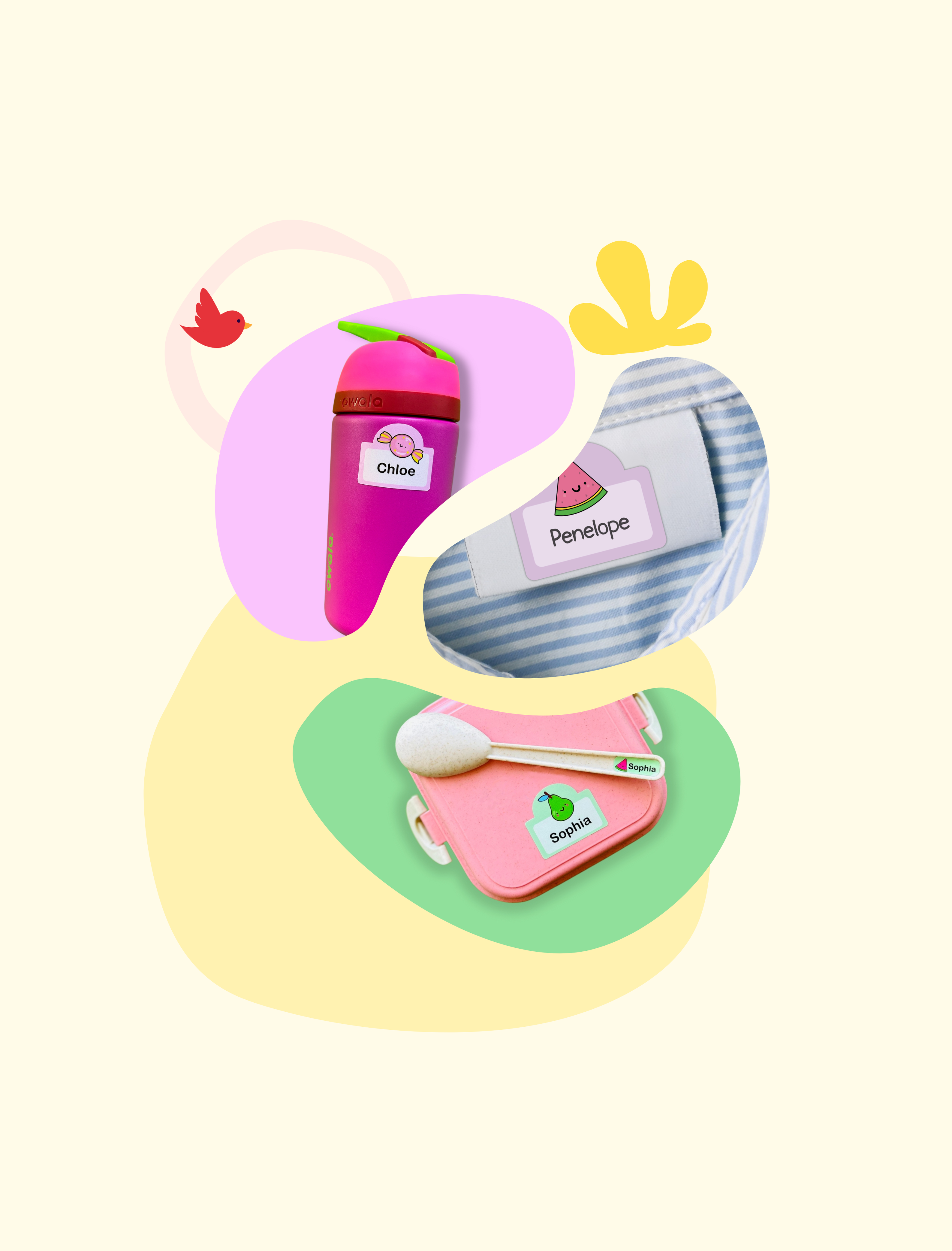 waterproof and laundry-safe kids name labels – Cherry Tags”